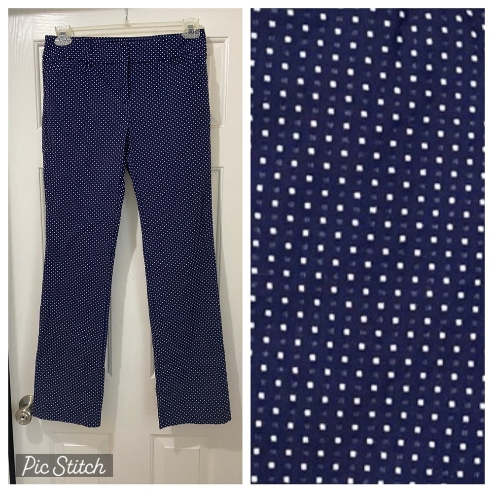 NWOT - New York & Company Navy Blue/White Straight Leg Pants